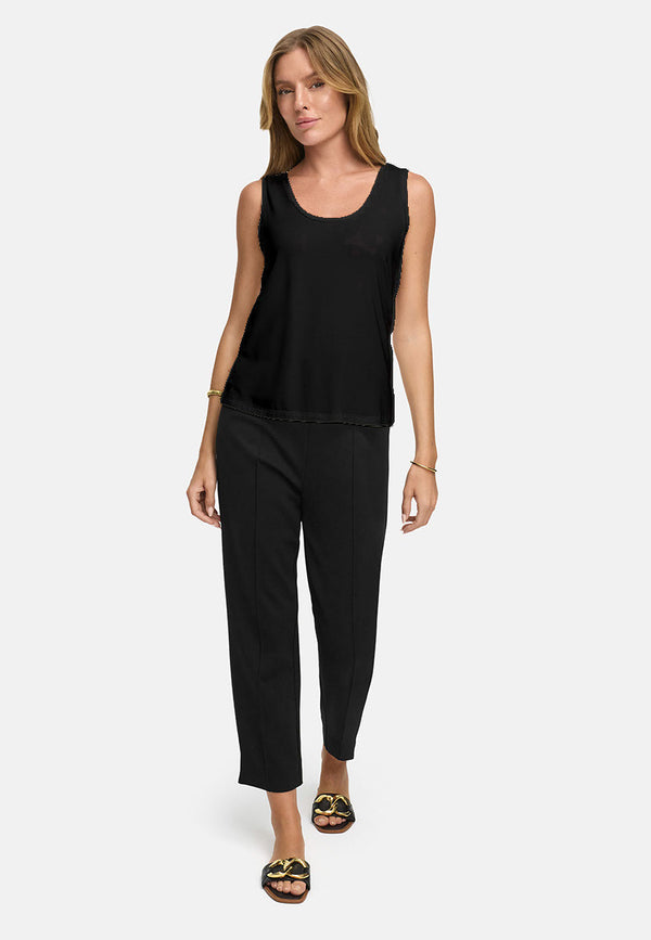 Top Rundhals in Deluxe Viscose Jersey | Black