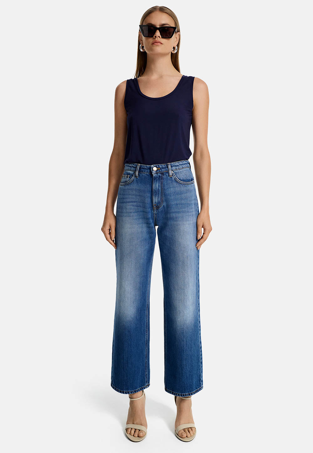Top Rundhals in Deluxe Viscose Jersey | Navy
