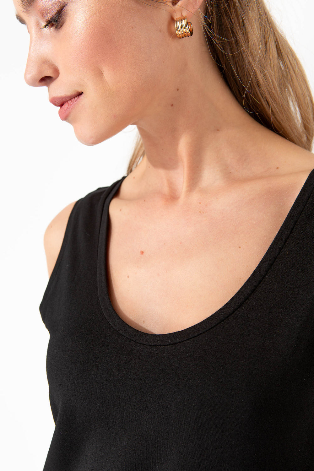 Top Rundhals in Deluxe Viscose Jersey | Black