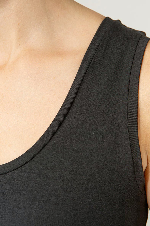 Top Rundhals in Deluxe Viscose Jersey | Black