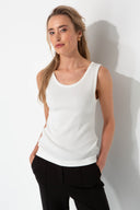 Top in Rib Jersey | White