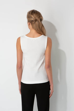 Top in Rib Jersey | White