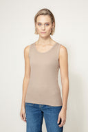 Top in Rib Jersey | Taupe