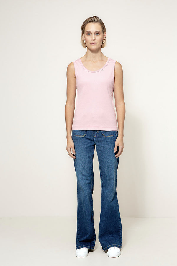 Top in Rib Jersey | Mauve