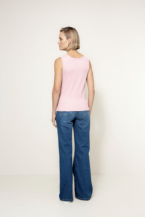 Top in Rib Jersey | Mauve