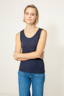 Top in Rib Jersey | Navy
