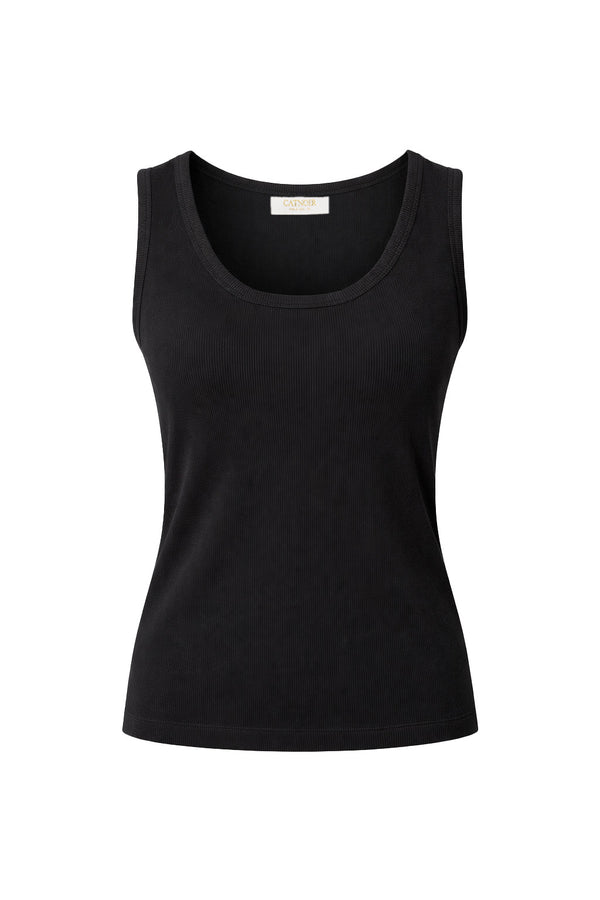 Top in Rib Jersey | Black