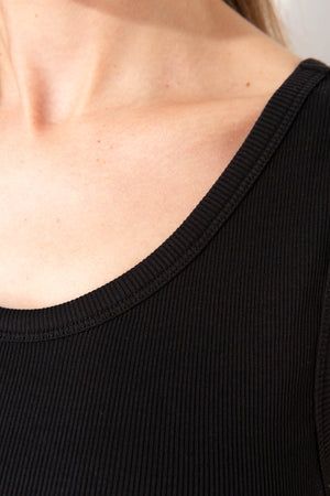Top in Rib Jersey | Black