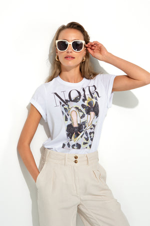 T-Shirt mit Placementprint | Leo Shoes