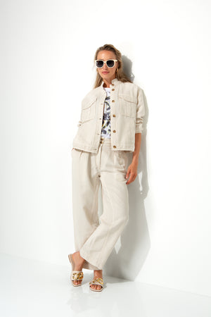 Kurzjacke im Garment Dye | Beige