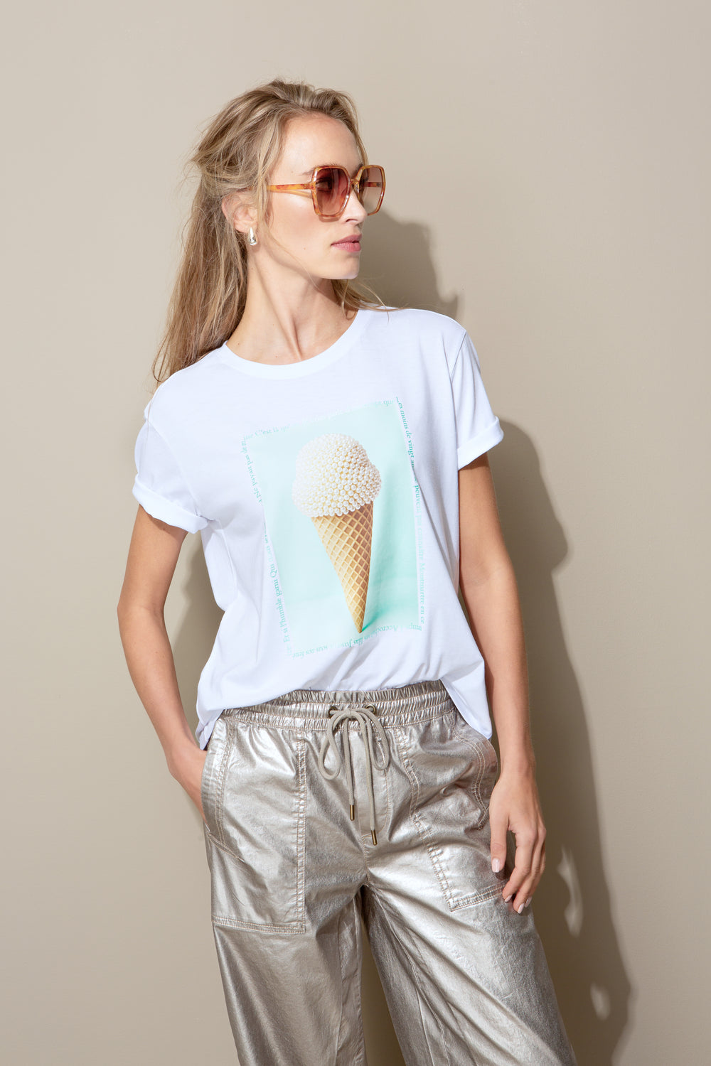T-Shirt mit Placement Print