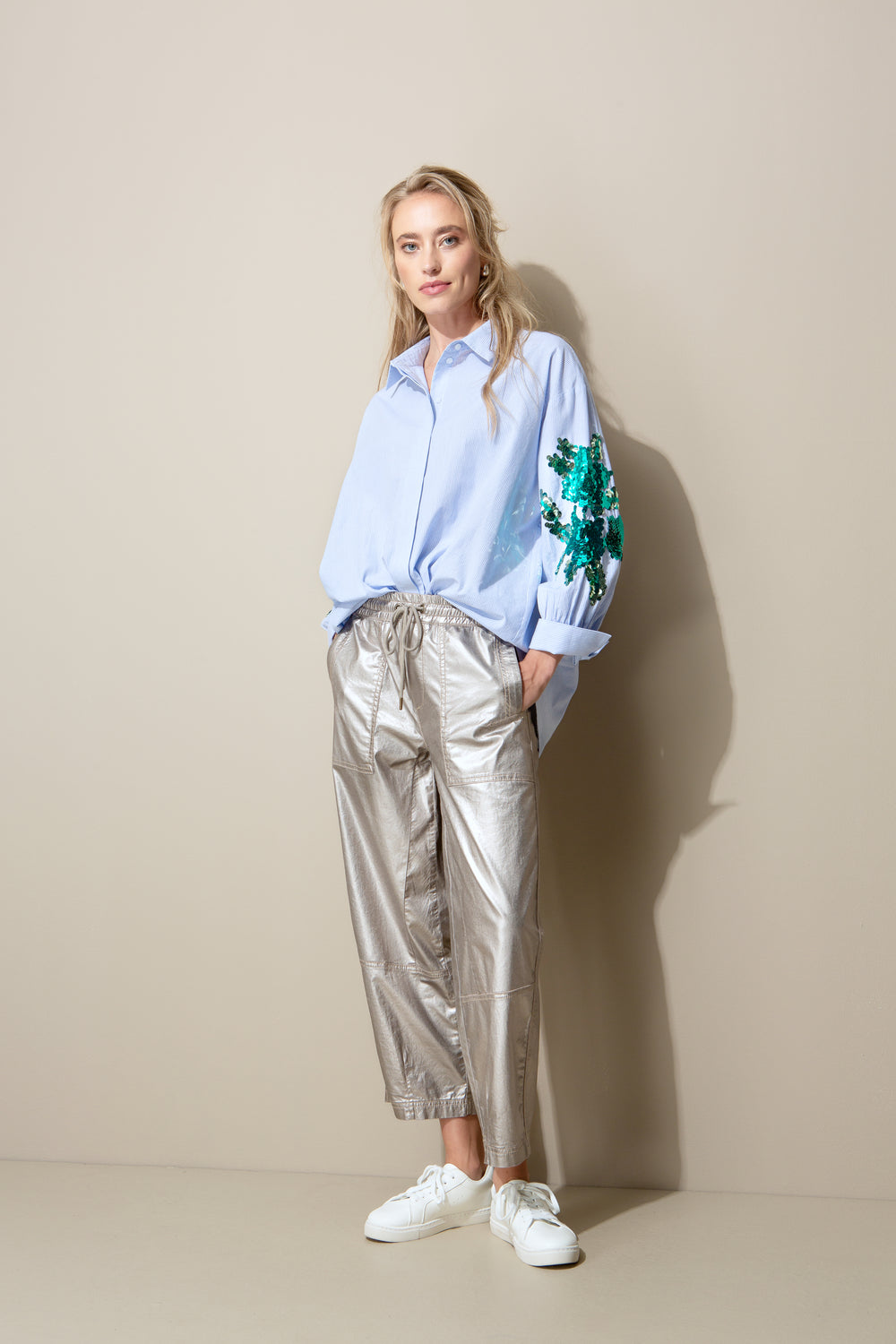 Bluse mit Pailetten