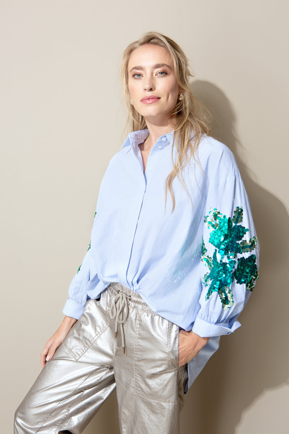 Bluse mit Pailetten