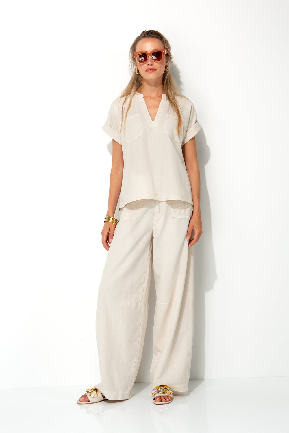 Hose in Garment Dye | Beige