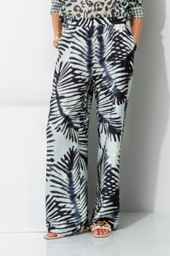 Viscose print pants | Palm leaves