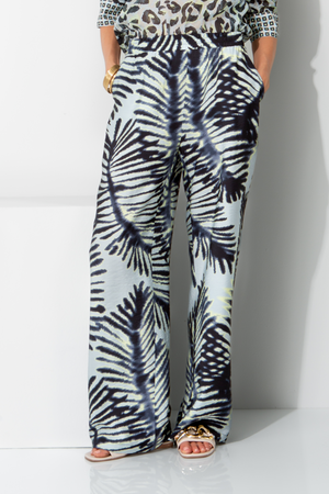 Viscose print pants | Palm leaves