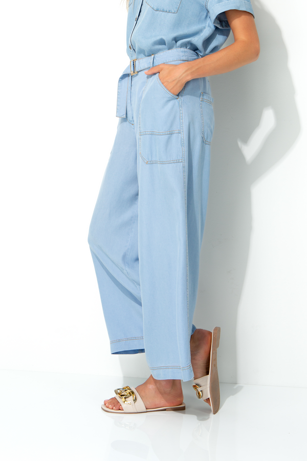 Lyocell denim pants | light Denim