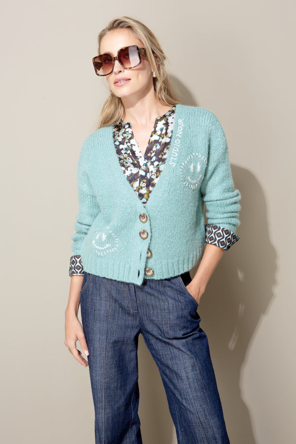 Strickjacke Smiley