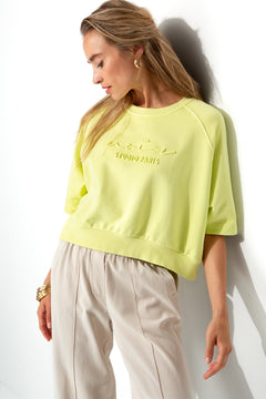 Sweatshirt in Garment Dye | light yellow