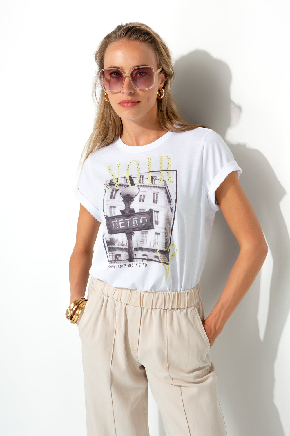 T-Shirt mit Placementprint | Metro
