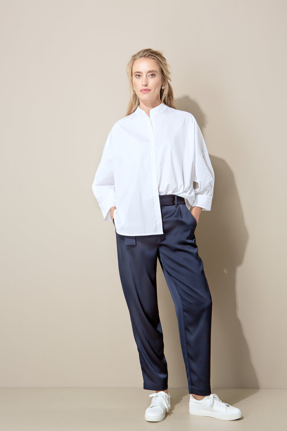 Bluse in Cotton Stretch