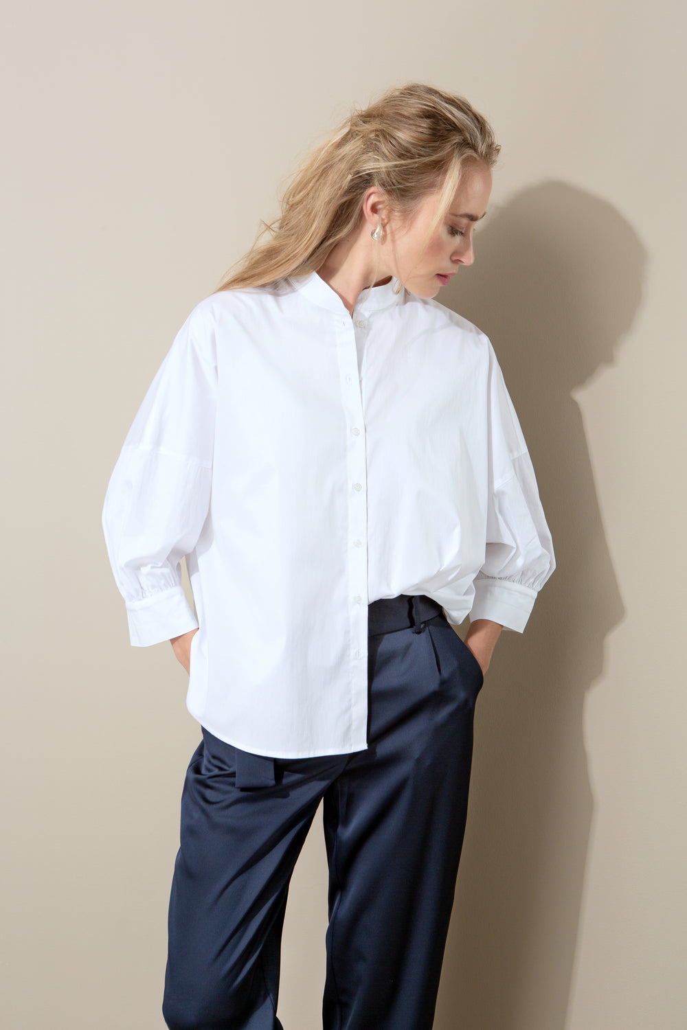 Bluse in Cotton Stretch