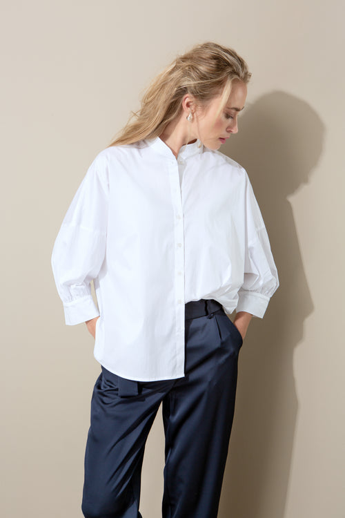Bluse in Cotton Stretch