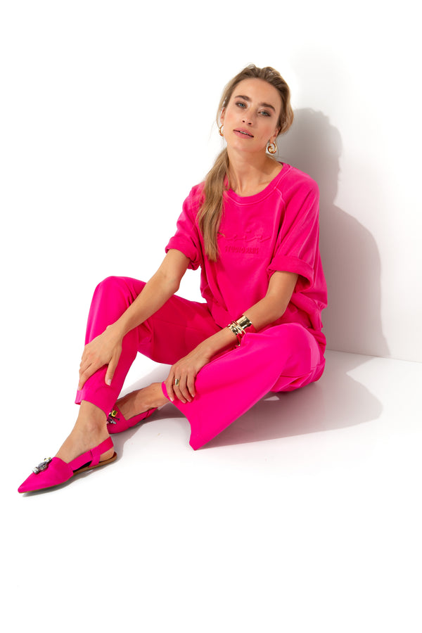 Sweatshirt in Garment Dye | Pink