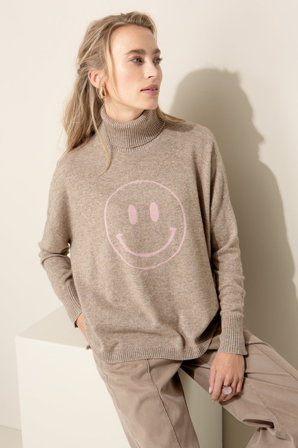 Strickpullover Smiley mit Merino-Wolle