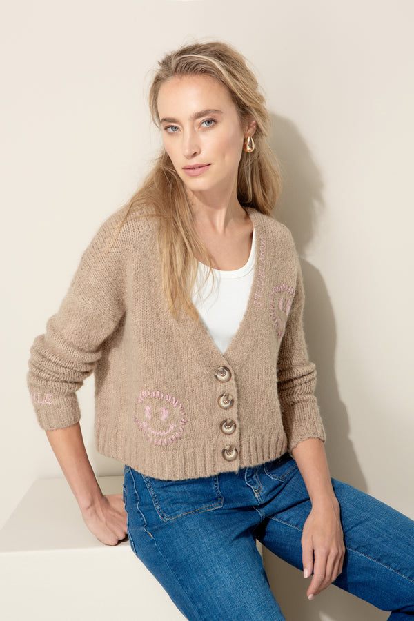 Strickjacke Smiley